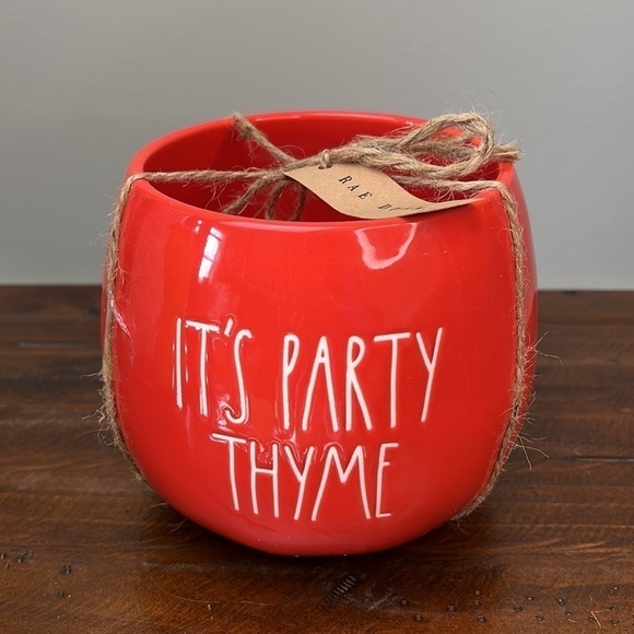 Rae Dunn “It’s Party Thyme” Planter - Picture 3 of 10